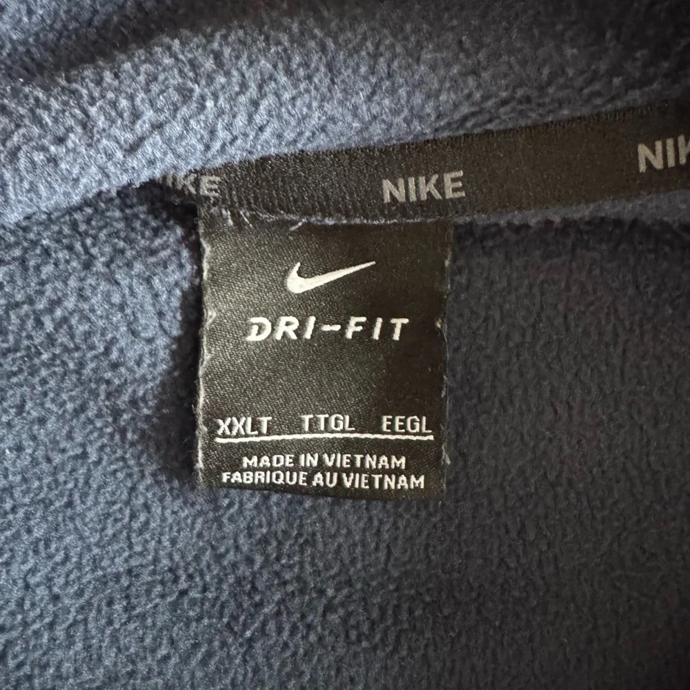 Nike Dri-Fit Pullover Performance Hoodie Warm Winter Outdoor Blue Orange XXLT